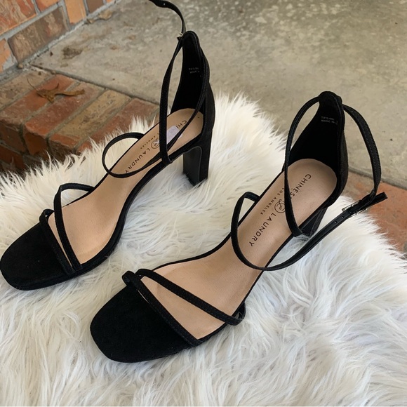 Chinese Laundry Shoes - Chinese Laundry Chic Black Strappy Heels Size 8.5